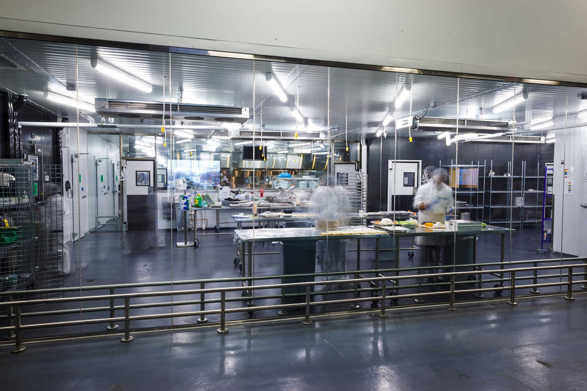 Production area at DO & CO Chicago catering facility