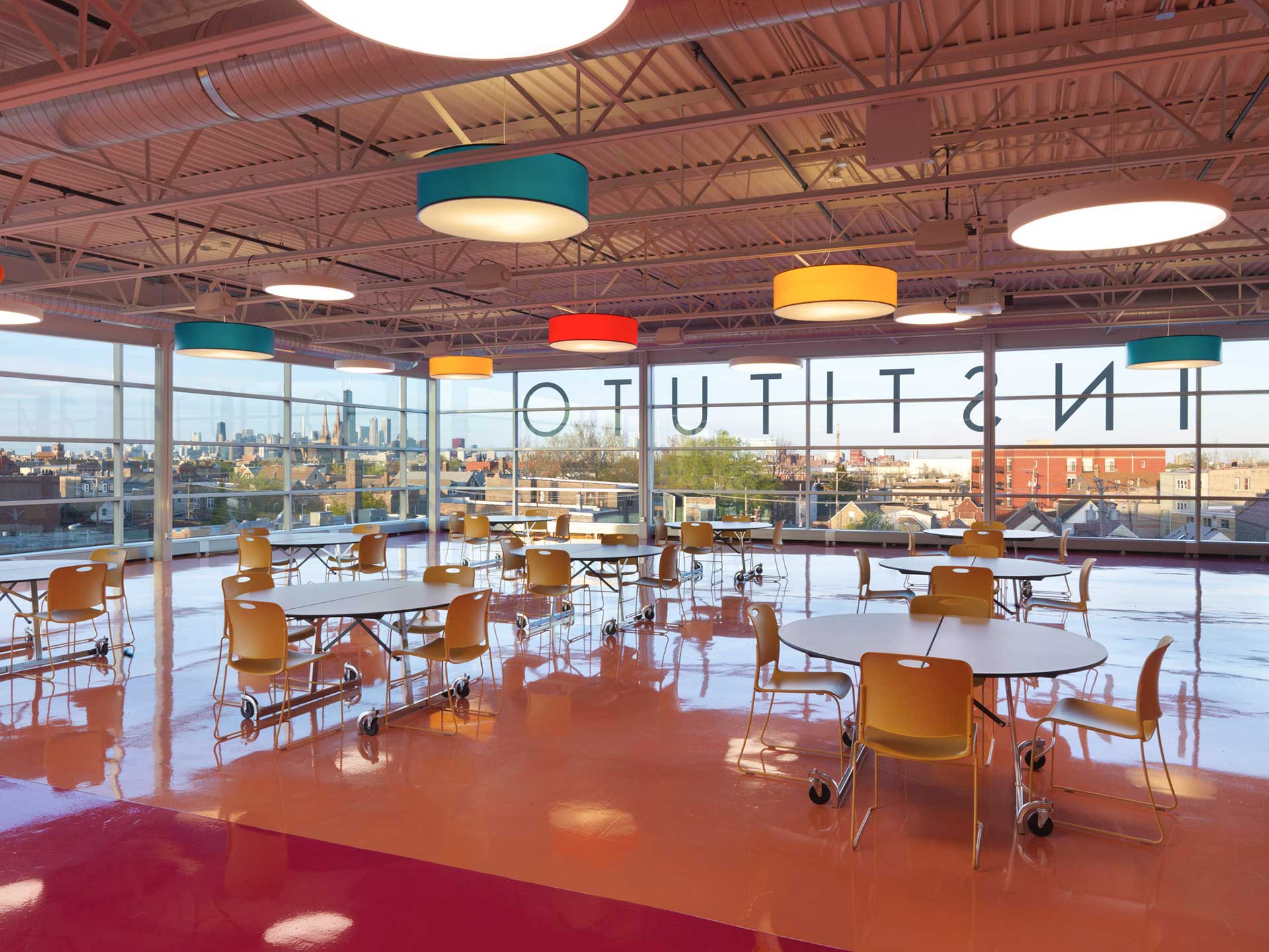 Cafeteria at Instituto Health Sciences Career Academy